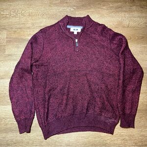 Joseph Abboud Men's size L Wool Blend‎ Long sleeve pullover 1/4 Zip